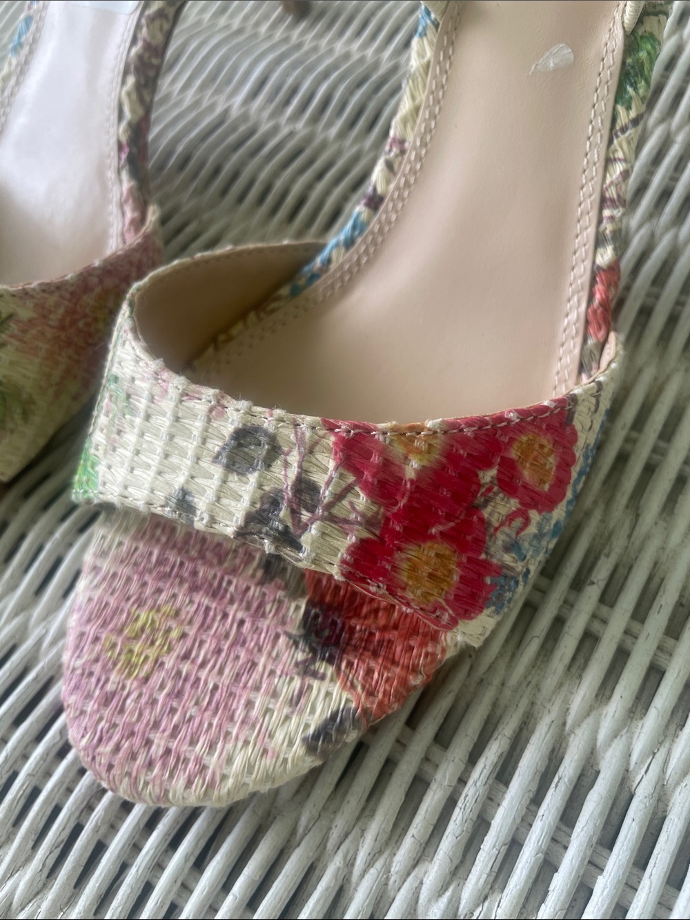 New Dune London Raffia Floral Sandal size US 7/ EU 37 - Picture 7 of 13